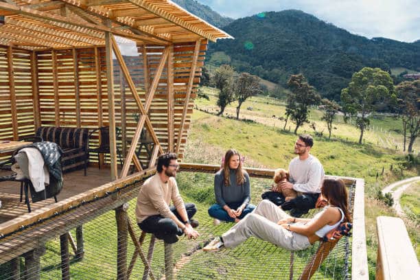 Autocaravana con amigos